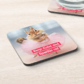 ダンスのスタジオのチュチュのかわいいシマリスのバレリーナ コースター (左側)