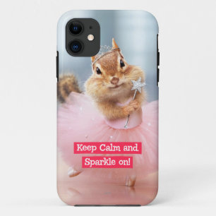 ダンスのスタジオのチュチュのかわいいシマリスのバレリーナ iPhone 11 ケース