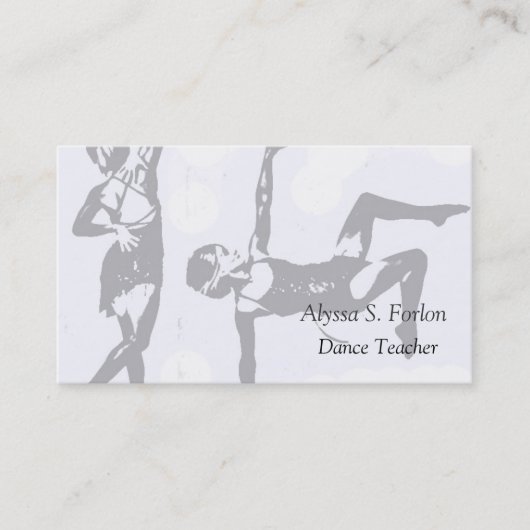 ダンスのスタジオのパーソナライズな名刺 名刺 (正面)