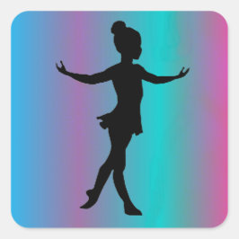 ダンスのステッカー スクエアシール