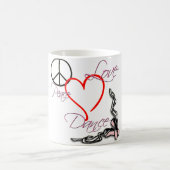 ダンスのダンサーの踊りのデザイン コーヒーマグカップ (中央)
