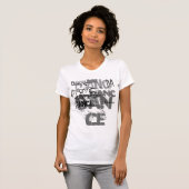 ダンスのダンスのダンスの黒及び灰色 Tシャツ (正面フル)