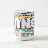 ダンスのダンスのマグ コーヒーマグカップ (中央)