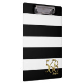 ダンスのテンポ数ストライプを持つ白黒の クリップボード (右)