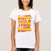 ダンスのトラのダンスの女の子の電子ダンスクラブのワイシャツ Tシャツ (正面)