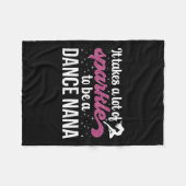 ダンスのナナおばあちゃん踊りナナ フリースブランケット (正面(横))