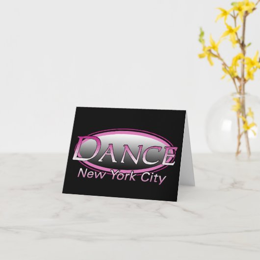 ダンスのニューヨークシティのロゴのブランクのメッセージカード カード (黄色い花)