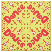 ダンスのパターン黄色 ファブリック (見本)