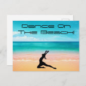 ダンスのビーチ – 砂&海はがき ポストカード (正面/裏面)