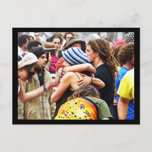 ダンスのフロアにハグ ポストカード (正面)