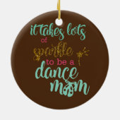 ダンスのママになるにはたくさん誇りを持っただ セラミックオーナメント (裏面)
