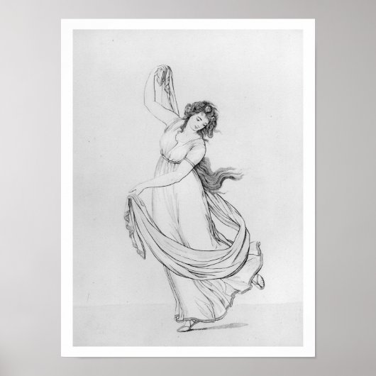 ダンスのミューズ、プレートVI 'Lady Hamilton's ポスター (正面)