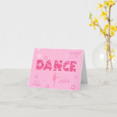 ダンスのメッセージカードは夢を達成します想像します カード (黄色い花)