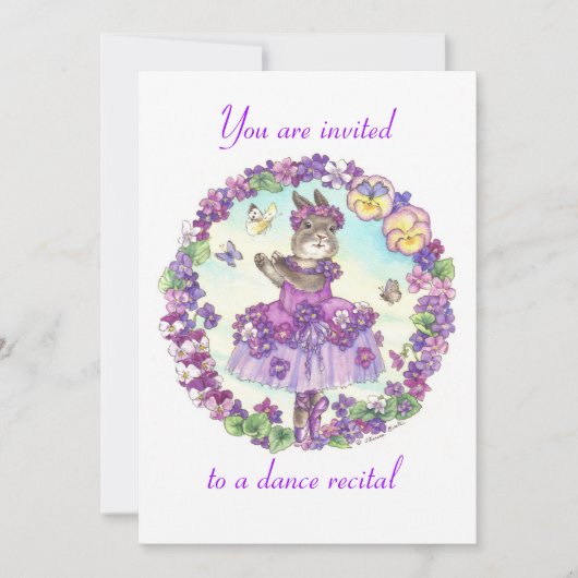 ダンスのリサイタル招待 招待状 (正面)