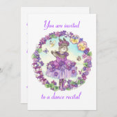 ダンスのリサイタル招待 招待状 (正面/裏面)