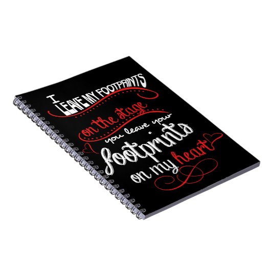 ダンスの先生のためのダンスの演奏会のギフト- ノートブック (右側)