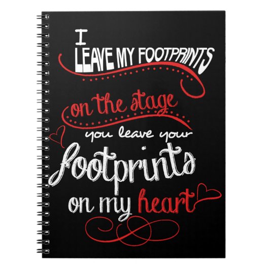 ダンスの先生のためのダンスの演奏会のギフト- ノートブック (正面)