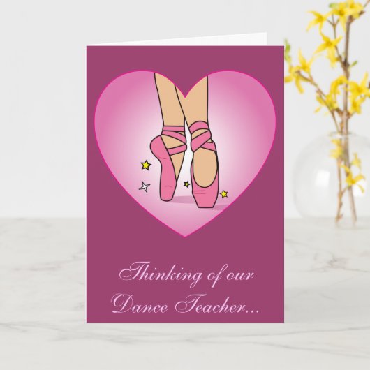 ダンスの先生のための井戸をすぐに得て下さい カード (黄色い花)