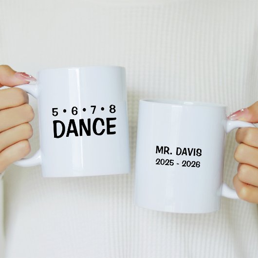 ダンスの先生へのギフト 5 6 7 8 ダンス コーヒーマグカップ