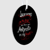 ダンスの先生-ハートの足跡 オーナメント (正面)