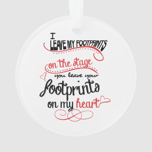 ダンスの先生-ハートの足跡 オーナメント (裏面)