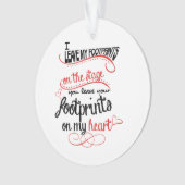 ダンスの先生-ハートの足跡 オーナメント (正面)