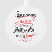 ダンスの先生-ハートの足跡 オーナメント (正面)