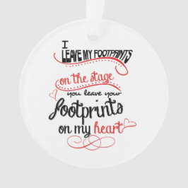 ダンスの先生-ハートの足跡 オーナメント