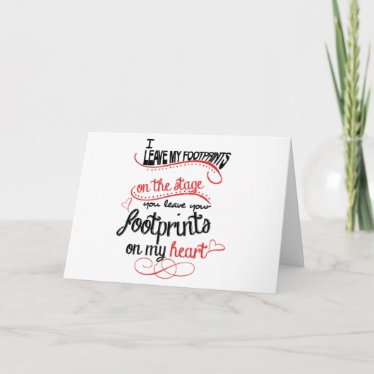 ダンスの先生-ハートの足跡 カード (正面)