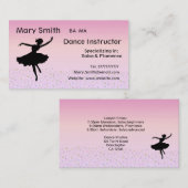 ダンスの先生/踊りのインストラクターの名刺 名刺 (正面/裏面)