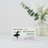 ダンスの先生/踊りのインストラクターの名刺 名刺 (スタンド正面)
