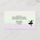 ダンスの先生/踊りのインストラクターの名刺 名刺 (裏面)