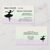 ダンスの先生/踊りのインストラクターの名刺 名刺 (正面/裏面)