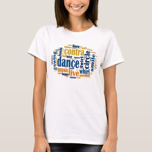 ダンスの単語のマトリックスに対して Tシャツ (正面)