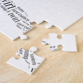 ダンスの単語の雲の黒及び白 ジグソーパズル (側面)