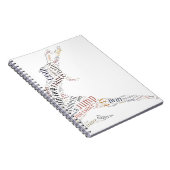 ダンスの単語の雲 ノートブック (右側)