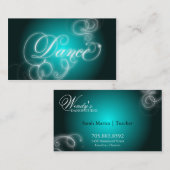 ダンスの名刺のエレガントな華麗さの白熱 名刺 (正面/裏面)