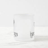 ダンスの姿勢のIyengarのヨガのギフトの主 フロストグラスマグカップ (中央)