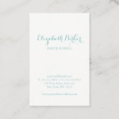 ダンスの学校教師の名刺 名刺 (裏面)