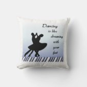ダンスの引用文の枕 クッション (正面)