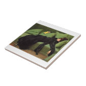 ダンスの後の退廃的な若い女性 タイル (側面)