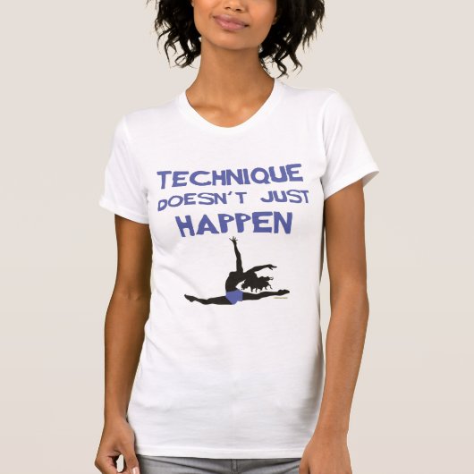 ダンスの技術のバレエのpointeのジャンプはam1を行います tシャツ (正面)