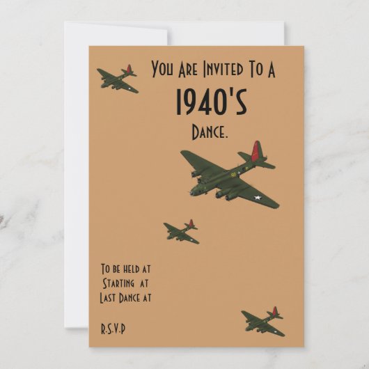 ダンスの招待 招待状 (正面)