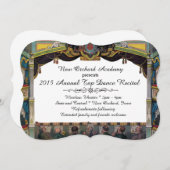 ダンスの演奏会のヴィンテージの劇場の招待状 招待状 (正面/裏面)