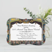 ダンスの演奏会のヴィンテージの劇場の招待状 招待状 (スタンド正面)