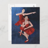 ダンスの演奏会の招待状 インビテーションポストカード (正面/裏面)