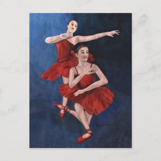 ダンスの演奏会の招待状 インビテーションポストカード (正面)