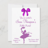 ダンスの演奏会の招待状 招待状 (正面)