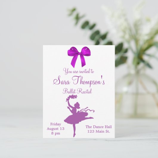 ダンスの演奏会の招待状 招待状 (スタンド正面)