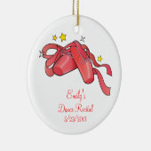 ダンスの演奏会の記念するオーナメントのバレエシューズ セラミックオーナメント (右)